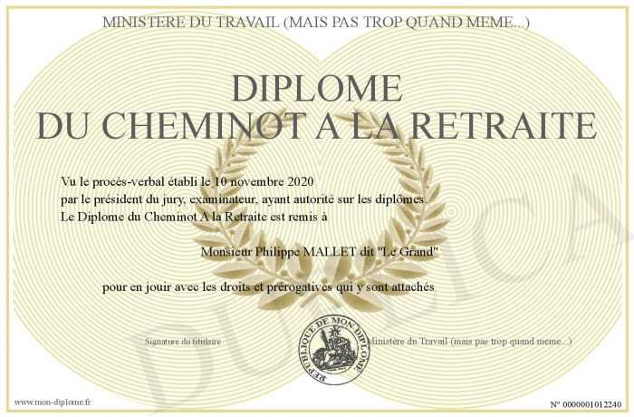 Combien Gagne Un Cheminot à La Retraite Diplome-du-Cheminot-A-la-Retraite