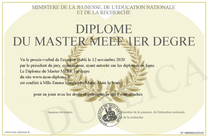 DiplomeduMasterMEEF1erdegre