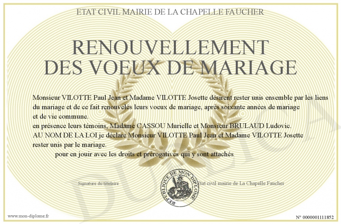 Renouvellement De Voeux De Mariage à L'église www.mon-diplome.fr