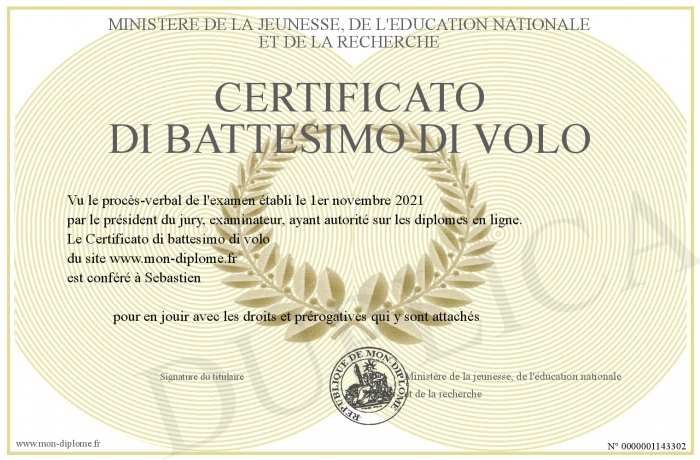 Certificato Di Idoneità Al Battesimo Certificato-di-battesimo-di-volo