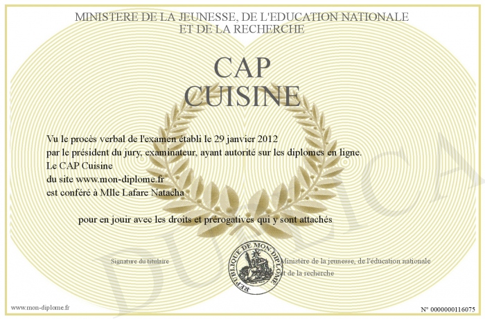 Page De Garde Cap Cuisine Histoire