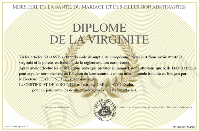 La Virginité Passé 30 Ans Scan Vf Diplome-de-la-virginite