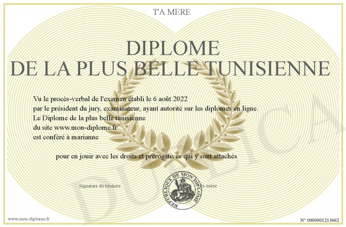 Diplome-de-la-plus-belle-tunisienne