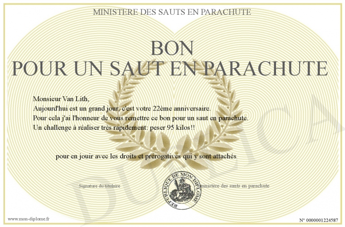 Texte Pour Annoncer Un Saut En Parachute