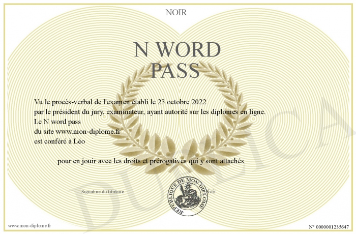 N-word-pass