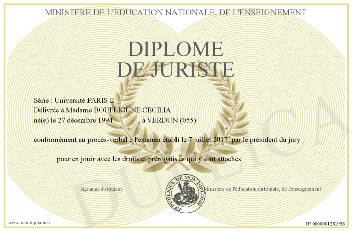 diplome-DE-JURISTE