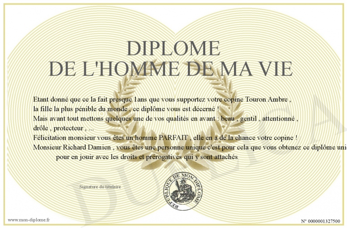 Diplome-de-l-homme-de-ma-vie