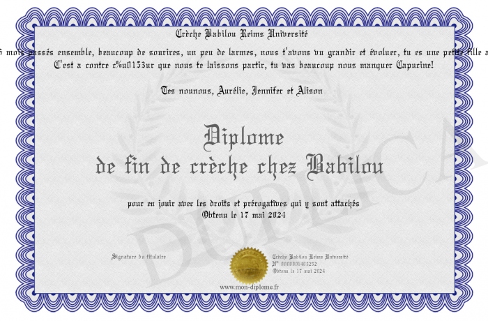 Diplome-de-fin-de-creche-chez-Babilou