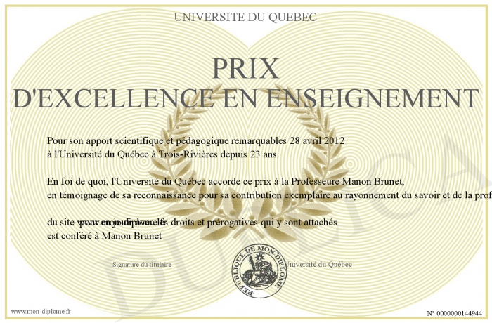 Prix D Excellence En Enseignement