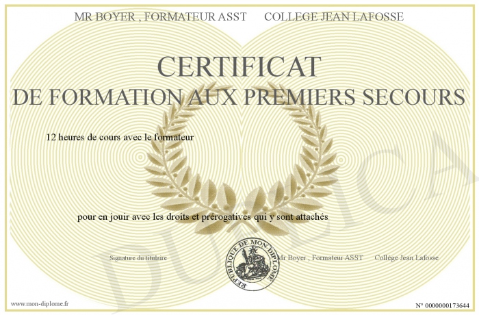 Attestation D Initiation Aux Alertes Et Aux Premiers Secours Japd