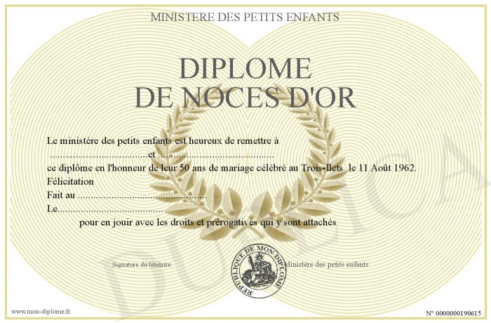 Diplome-de-Noces-d-Or