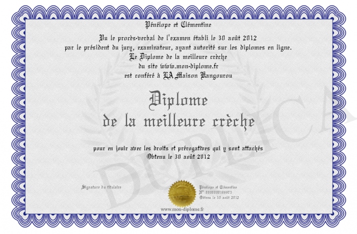 Diplomedelameilleurecreche