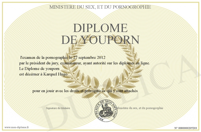 Pour demander la suppression du diplome affiché ci-haut, cliquez ici.
