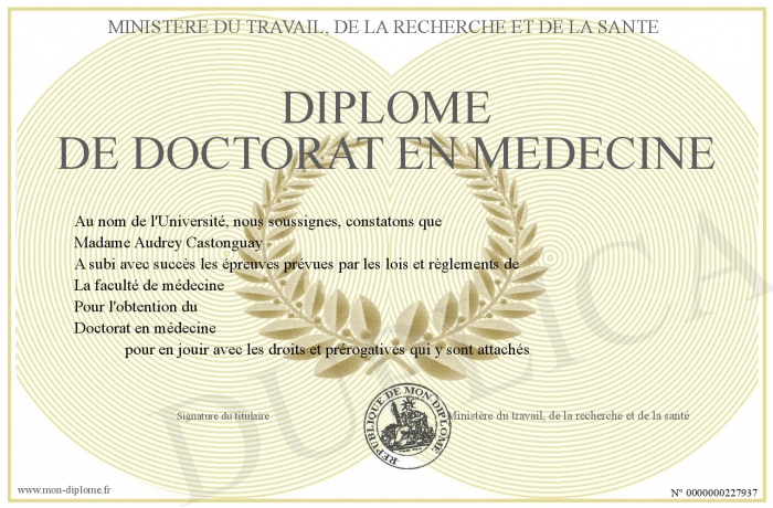 DiplomedeDoctoratenmedecine
