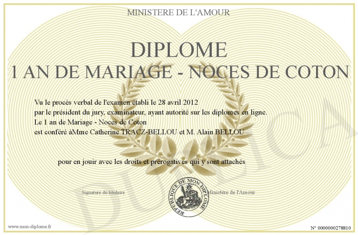 Diplome-1-AN-DE-MARIAGE---NOCES-DE-COTON