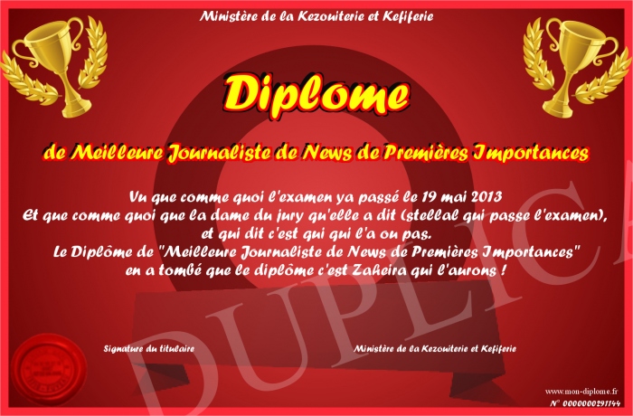 DiplomedeMeilleureJournalistedeNewsdePremieresImportances