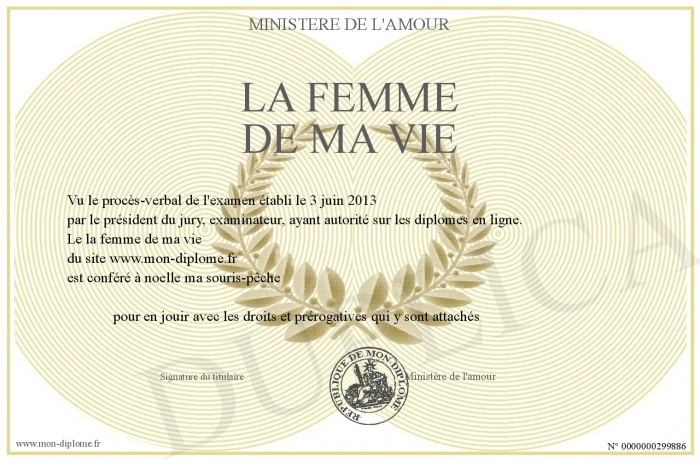 Je T'aime Ma Femme De Ma Vie