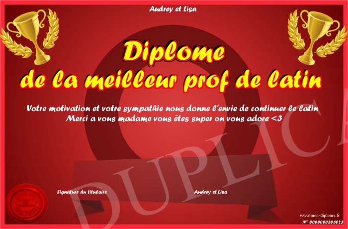 diplome universitaire latin