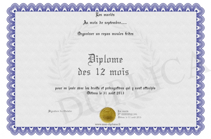 Gratuit Diplome Vierge Jeu Des 12 Mois Pdf