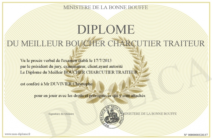 Comment Faire Pour Avoire Un Diplome De Boucherie