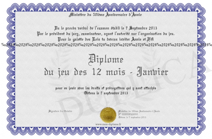 Imprimer Vierge Diplome Jeu Des 12 Mois A Personnaliser Gratuit