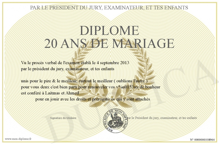 Diplome-20-ans-de-Mariage