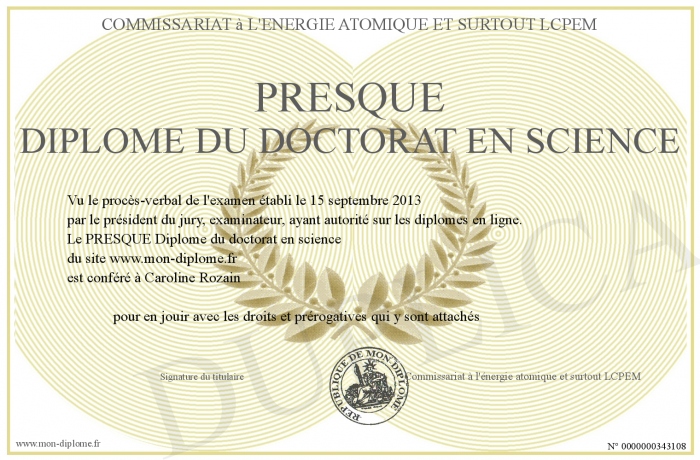 PRESQUEDiplomedudoctoratenscience