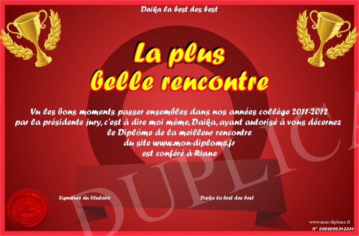 la plus belle des rencontre