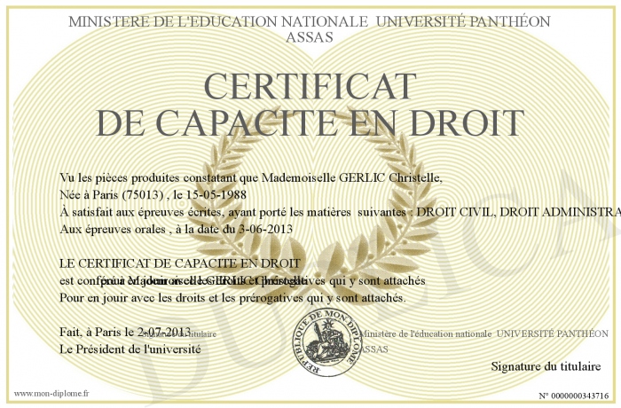 Assas Capacité En Droit