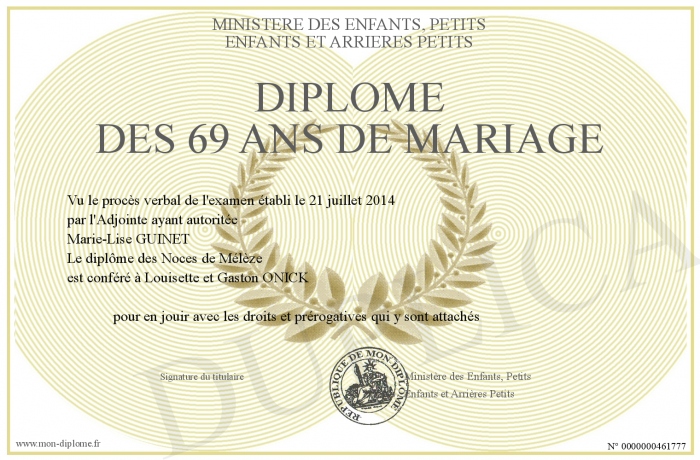 Boum 15 Novembre 2022. - Page 2 700-461777-Diplome+des+69+ans+De+Mariage