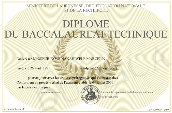 diplome technique