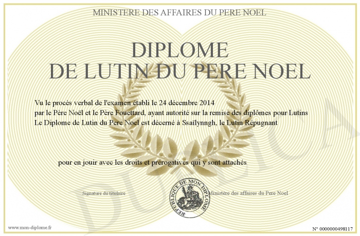 Diplome-de-Lutin-du-Pere-Noel
