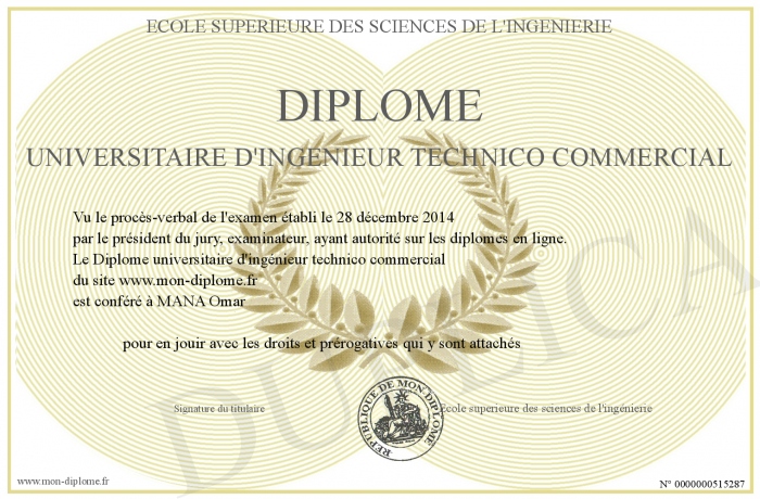 diplome technico commercial
