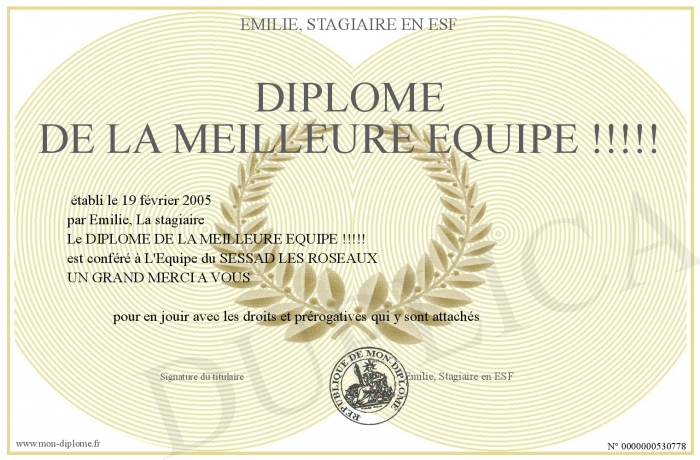 DIPLOMEDELAMEILLEUREEQUIPE!!!!!