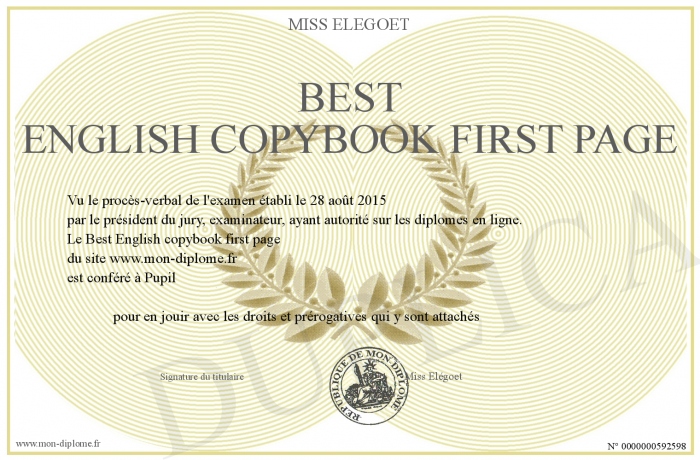 My English Copybook Page Garde Best-English-copybook-first-page