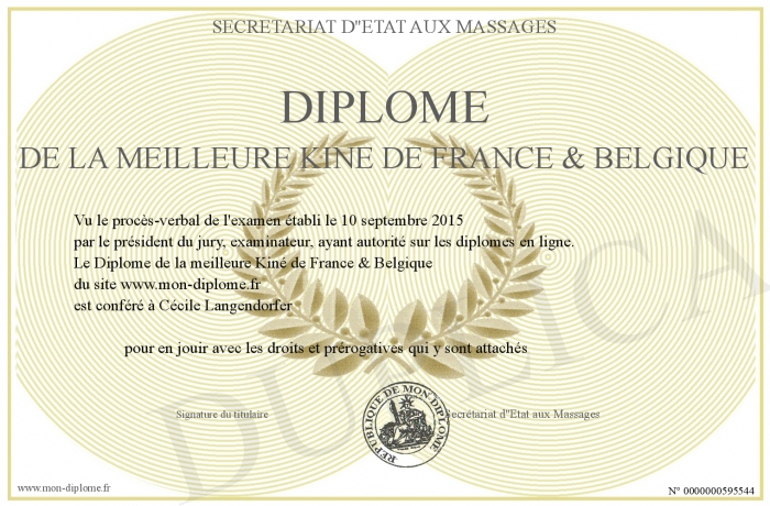 diplome kine france