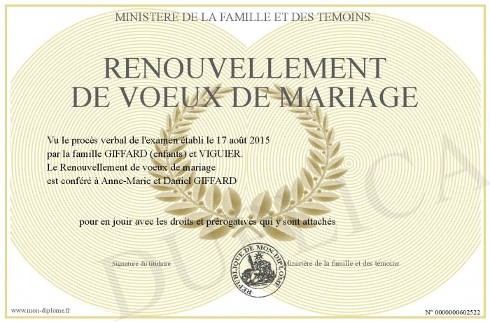 Renouvellement De Voeux De Mariage à L'église www.mon-diplome.fr