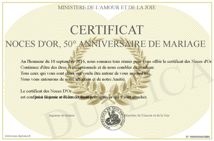Certificat--Noces-d-Or--50°-Anniversaire-de-Mariage