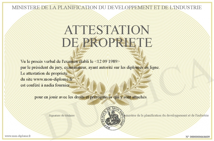 Attestation Notariée De Propriété De Moins De 3 Mois