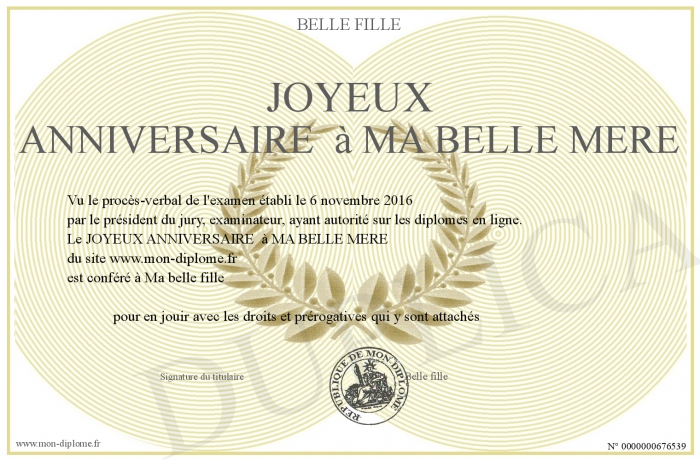 sms joyeux anniversaire a ma belle mere