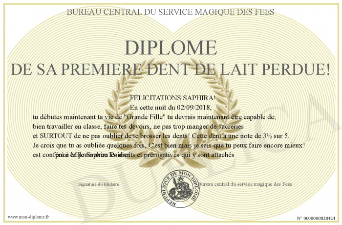 Diplome-de-sa-premiere-dent-de-lait-perdue!