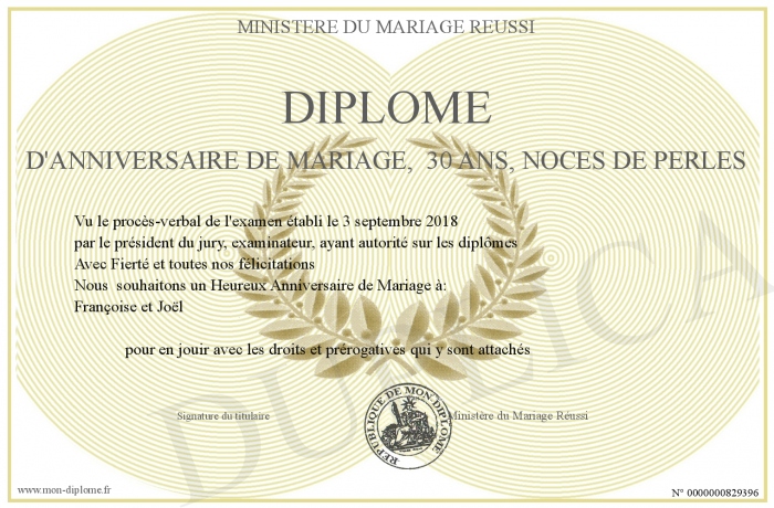 Diplome-d-Anniversaire-de-Mariage---30-ans--Noces-de-Perles