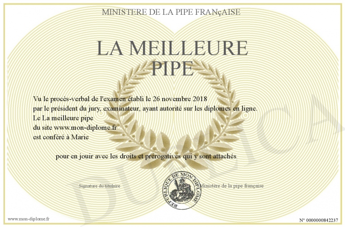 Pipe à la française Pipe à la française