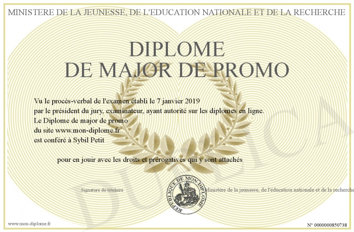Diplome de major de promo diplome-de-major-de-promo