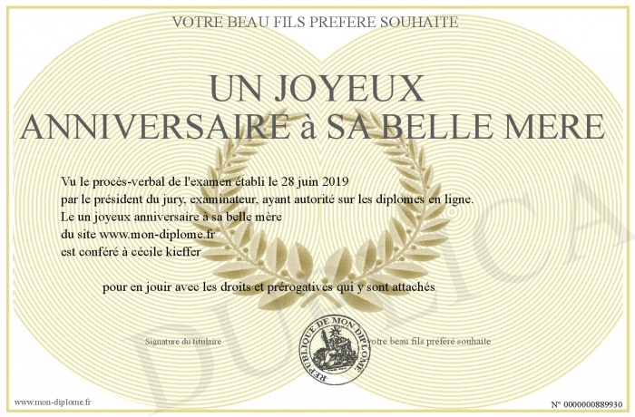 envoyer un message d'anniversaire a sa belle mere