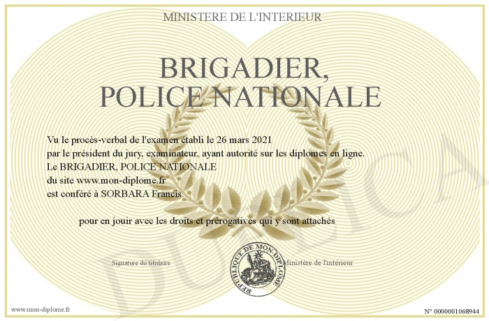 BRIGADIERPOLICENATIONALE