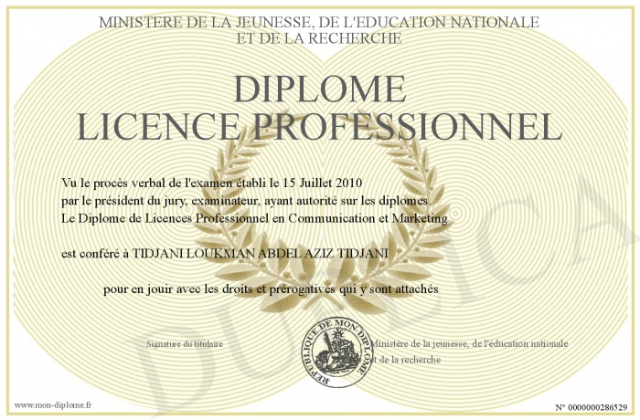 Diplome-LICENCE-PROFESSIONNEL