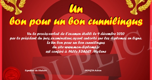 Un bon pour un bon cunnilingus