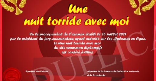 Une nuit torride avec moi
