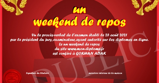 un weekend de repos